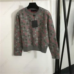 Designer Sweaters For Women Cashmere Sweaters Old Flower Logo Letter Print Crew Neck Long Sleeve Wool Blend Sweatshirt Womens Jumper