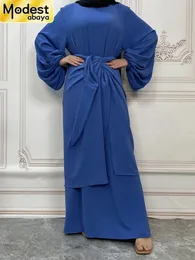 Abiti taglie forti Modest Abaya Ramadan Musulman De Mode Maxi Robe Turchia Caftano Abbigliamento islamico Musulmano per le donne Abito Hijab Caftano Abiti 231024