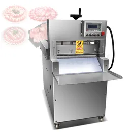 Industrial Frozen Meat Slicer Pork Cutter Beef Mutton Roll Cutting Equipment With High Efficiency