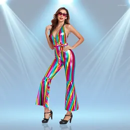 Stage Wear świąteczny strój hipisowy bar disco piłka retro jazz taniec startowy kostiumy wydajność opalowa odzież