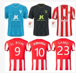 2023 2024 Ud Almeria Soccer Jerseys Sadiq #9 Dyego Sousa Away 23 24 Zestaw koszulki piłkarskiej SAMU #30 Maillots de Foot Akieme #15 Juan Villar Almeria Camiseta Equipacion