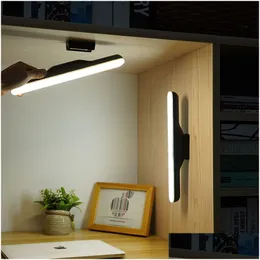 Luzes da noite led pendurado lâmpada de parede magnética 14led olho-proteger luz de mesa para quarto sala de leitura decoração de casa entrega direta