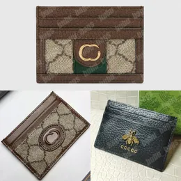 Man Designer G Cardholder Business Ophidia حامل بطاقة الجلود الجلدية الفاخرة المصممين الصغيرة محفظة حاملي البطاقات مع صندوق