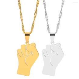 Pendant Necklaces Inspirational Necklace BoycoFist Power Unite African Nation Strength And Symbol Jewelry Birthday Gift