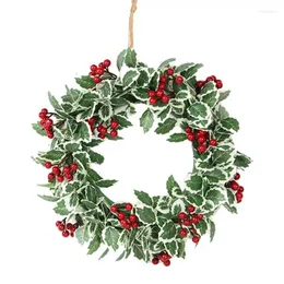 Decorative Flowers Christmas Wreath For Front Door Reusable Garland Flower Wall Decorations Artificial Round Decor