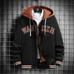 Men's Jackets L-10XL Big Size Jacket Men Fashion Men's Casual Hooded Jackets Man Cardigan Hoodies Outdoor Spring Autumn Clothing Baseball Coat YQ231025