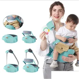 Transportadoras Slings Mochilas Baby Carrier Poliéster Titular Frente Abraço Cintura Stool Confortável Infantil Assentos Respiráveis Maternidade Acces Dhlsb