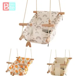 Huśtawki skoczki bramkarze 1pcs Baby Canvas Lounge Swing Swing Children's Chingarten Toy Outdoor Play Plack Fousices bujany krzesło Rocker For Children 231025