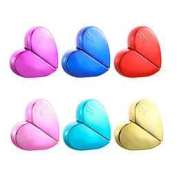 Perfume Bottles Wholesale 25Ml Heart Shaped Spray Per Bottle Glass Airless Pump Woman Parfum Atomizer Travel Empty Cosmetic Containers Dhnmi