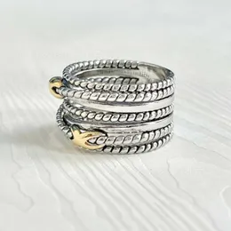 DY Ring Designer Classic Jewelry Fashion Charm Jewelry Women Ring 925 Sterling Silver Multi Layer Twisted Wire Ring Hishafrics Jewelry Luxury Associory