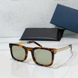Mens Vintage Pilot Sunglasses Square Sunglasses Fashion Designer Luxury Metal Frame Sunglasses UV400 Gradient Top Quality Framed SL581