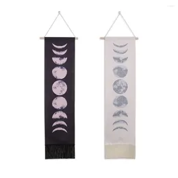 Tapestries Linen Moon Phases Tapestry Hanging Nine The Full Growth Cycle Modern Home Wall Art Decor