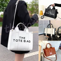 MJ The Tote Bag Top Quality Designer Canvas Shoulder Bag Women Black Large Capacity Shopping Handbag Genuine Leather Handbags Medium Totes Crossbody Purses