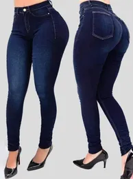 Kvinnor Jeans Womans Pure Color Jeans Denim High midja Street Play Cultivate Ones Moraly Pants Shaping Figur med 231025