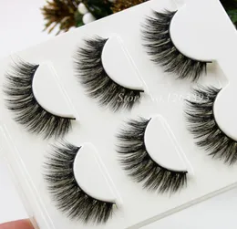 Mink False Eyelashes Natural Long Crisscross Thick Soft Realistic 3D Fake Eyelashes 100 Handmade Cotton Stems Makeup Lashes1099414