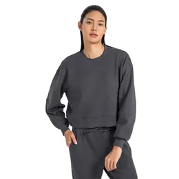 Lu Yoga Sweatshirt Perfekt scubas hoody hoodies utomhus fritid toppar gym kläder kvinnor skjorta träning fitnhet tjock yoga jackor