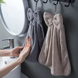 Toalha bowknot toalhas de mão para cozinha banheiro coral veludo microfibra macio secagem rápida absorvente limpeza panos casa sauna terry 231025