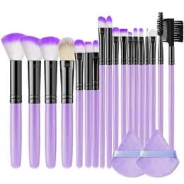 Outils de maquillage 18 pièces pinceaux ensemble avec Podwer Puff fard à paupières fond de teint poudre cosmétique Blush mélange instruments de beauté 231025