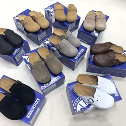 Birkens Stock Boken Shoes 낚시 BK 정품 가죽 코르크 밑창 2023 New Top Unisex Lazy Outerwear Baotou Half Tuo Boken Shoes 2023 New Top