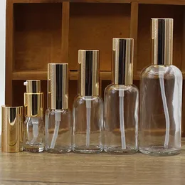 Perfume Bottle 2/10pcs 5/10/15/20/30/50/100ml Empty Clear/Amber Glass Essential Oil Perfume Bottle with sprayer/lotion pump glass spray bottle 231024