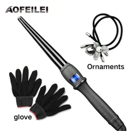 Ferri arricciacapelli Strumenti per lo styling in ceramica Ferro arricciacapelli professionale Capelli ondulati Fiore di pera Cono Bigodino elettrico Rullo Curling Wand 231024