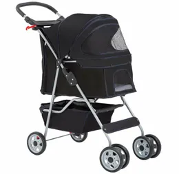 4 Wheels Pet Stroller Cat Dog Cage Cager Wózek Podróżowanie Podręcznik 5 Kolor 04T8234925