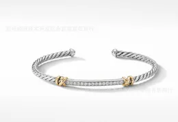 DY Bracelet Designer Classic Jewelry Charm jewelry bracelet Dy Fashionable and Popular Twisted Thread Open Bracelet with Diamond Bracelet Christmas gift jewelry