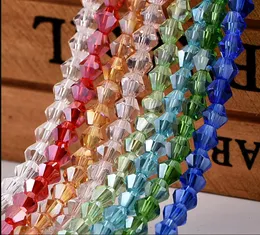 DIY tillverkar smycken armband 3mm 1500 st rhombus diamant Österrike kristall glittrande fasetterade klipppärlor charm glaspärlor lösa distanspärlor partier