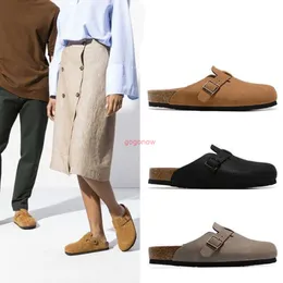 Birkens stock Boken Shoes Thick Sole Sangpo Boken Baotou Half Tuo Tou Genuine Leather Soft Sole Slippers Male Female Couples Wearing Boken Shoes Externally