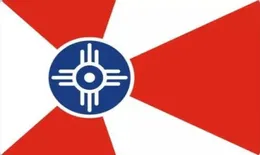 USA-Flagge Kansas Wichita City, 3 Fuß x 5 Fuß, Polyester-Banner, fliegend, 150 x 90 cm, individuelle Flagge für den Außenbereich, 6782313
