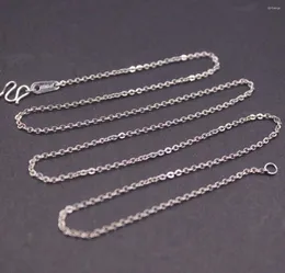 Цепочки Fine Pt950, настоящая платина 950, женская однотонная цепочка 1,2 мм, ожерелье Rolo Link O, длина 42 см, 3,3 г