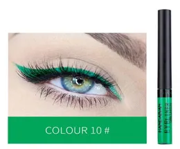 Winged Neon Eyeliner Liquid Fluorescerande Luminous Colorful Seal Stamp Eye Liner Pen Waterproof Long varaktigt grön makeup Pencil291K4403515