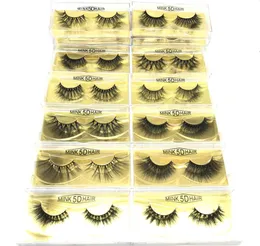 NEW 20mm 22mm 5D Mink Eyelash 16 Styles 3D False Eyelashes Natural Long 3D Mink Eyelashes Makeup Soft Eyelash Extension1093978