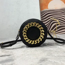 Runda väska crossbody handväskor underarm axel shopping messenger kedja äkta läder hobo kuvert väskor handväska handväska kvinnor vintage mode avtagbar rem