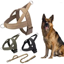 Colliers pour chiens, harnais Durable, ensemble de laisse, entraînement militaire tactique, respirant et réfléchissant pour petites, moyennes et grandes fournitures