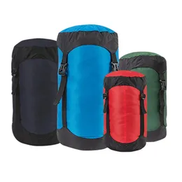 Sleeping Bags Upgrade 40D 10-35L Ultralight Waterproof Nylon Compression Stuff Sack for Sleeping Bag 40% Space for Camping Hiking Backpacking 231025