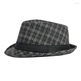 Boinas Sombrero de jazz Otoño e invierno Calor de lana Actuaciones de arte retro británico Actuaciones de arte engrosadas a cuadros salvajes Gorra de hombre Fedora