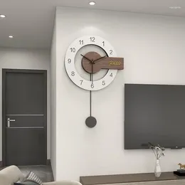 Zegary ścienne kreatywne żywice nowoczesne prostotę salonu dekoracja gospodarstwa domowego wiszące zegarek osobowość nordycki cichy zegar