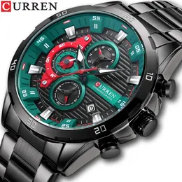 Armbandsurklockor för män Topp lyxmärke Curren Quartz Mens Watch Sport Waterproof Wrist Chronograph Date Relogio Masculino 231025