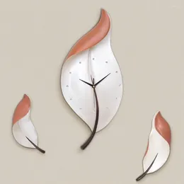 벽시계 선물 거실 시계 장식 석영 독특한 홈 피스 핸드 아트 라운드 현대 흰색 디자이너 Saat 장식
