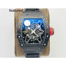 운동 시계 Richd Mill Superclone Factory Wristwatch 자동 기계적 중공 시계 카본 섬유 RM35-02 테이프 세라믹 와인 배럴 패션 트렌드 Choser