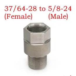 37/64-28 Kobieta do 5/8-24 Adapter filtra paliwa męskiego gwint ze stali nierdzewnej SOENT PŁUKACJA Zmieniacz SS Przekrętnik Przekrętnik Dostawa DH3WE DH3WE