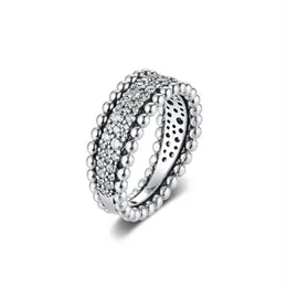 Cluster Rings CKK Silver 925 Jewelry Beaded Pave Band Ring For Women Fashion Gift Original Sterling211A