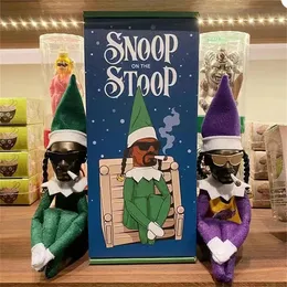 Snoop på en black julälva docka spion böjd hem dekorati år gåva