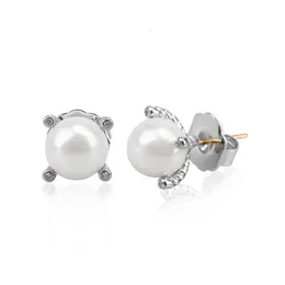 DY Earrings Designer Classic Jewelry Fashion charm jewelry AAA Pearl Bead earrings Popular Four prong Imitation Diamond Christmas gift jewelry accessories