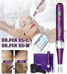 Laddningsbar trådlös DR Pen X5W Derma Pen Auto Micro Needle Justerbar 025mm25mm 5 Speed ​​Electric Dermapen2527459