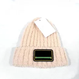 Nova moda crianças meninos meninas crânio gorro chapéus moda inverno lã mistura malha bonés bebê menina menino esporte estilo carta