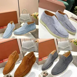 Loro Piano slip-on New loafer Lefu one-footed shoes LP deep-cut shoes flat-bottomed round-headed soft-soled high-top shoes for men and women Shoes