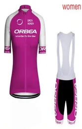 ORBEA Team 2021 Camiseta de ciclismo de manga corta para mujer Conjunto de pantalones cortos con pechera Trajes de ciclismo Ropa de bicicleta MTB Uniforme deportivo ropa ciclismo4134671