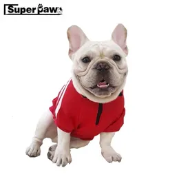 犬のアパレルファッションスポーツスタイル犬パーカージャケット服小さな中程度の犬用冬の温かいアパレルチワワフレンチブルドッグパグTPC01 231023